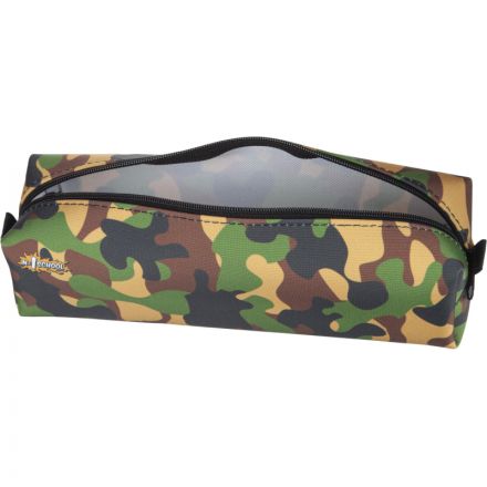 Пенал -косметичка хаки, ПМО 31-20,  ткань мягкий,  210х50х60