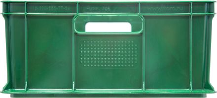 Ящик 600*400*180 мм сплошной с ручками синий