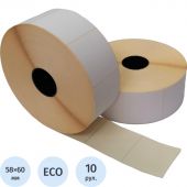 Термоэтикетки ЭКО 58х60,3000шт/рул, вт.40, 10рул/уп /36 Термоэтикетки ЭКО 58х60,3000шт/рул, вт.40, 10рул/уп /36