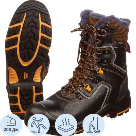 Ботинки с высоким берцем PERFECT PROTECTION ПУ/НР с ПП+НМ+АС р.40 (111735)