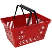 Корзина покупательская ИД пластик с 2-мя ручками на 22 л (5 шт/уп) красная