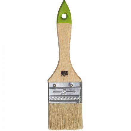 Кисть плоская 50 мм, натуральная щетина, деревянная ручка Сибртех (82263)