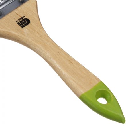 Кисть плоская 50 мм, натуральная щетина, деревянная ручка Сибртех (82263)