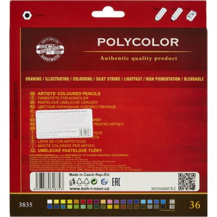 Карандаши цветные художественные POLYCOLOR 3835, 36цв, 3835036007KZ(Д)