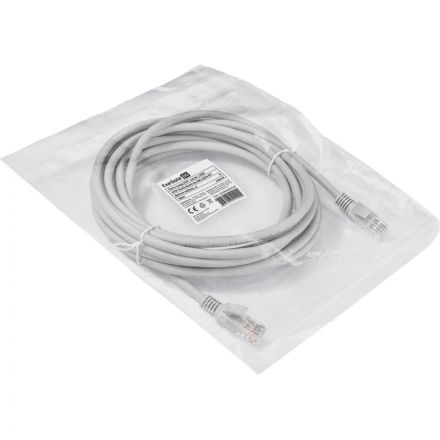 Патч-корд ExeGate UTP-RJ45-RJ45-5e-5M-LSZH-GY, cat.5e, 5м <EX286385RUS
