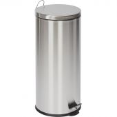 Ведро мусорное с педалью и доводчиком Luscan 30 л, матовое, нерж сталь Ведро мусорное с педалью и доводчиком Luscan 30 л, матовое, нерж сталь