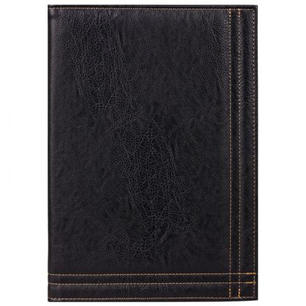 Папка адресная OfficeSpace, А4, кожзам, с отстрочкой, черный