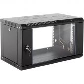 Шкаф настенный ЦМО разб. 9U(600х520) дверь стекло,черн (ШРН-Э-9.500-9005)