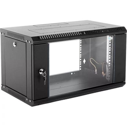 Шкаф настенный ЦМО разб. 9U(600х520) дверь стекло,черн (ШРН-Э-9.500-9005)