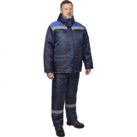 Костюм рабочий зимний муж з12-КПК с СОП син/вас оксф 64-66/170-176