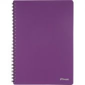 Бизнес-тетрадь Комус А5 60л, кл., обл.пластик, спираль, фиолет.Classic