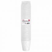 Стакан одноразовый бумажный 250 мл, КОМПЛЕКТ 50 шт., однослойный белый, холодное/горячее, ОФИСМАГ СТАНДАРТ, 608809