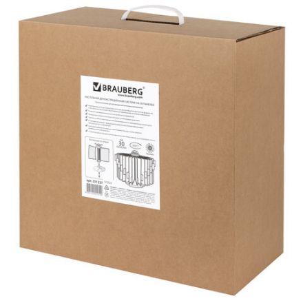 Демосистема настольная на 30 панелей, с 30 серыми панелями А4, вращающаяся, BRAUBERG, 231237 Демосистема настольная на 30 панелей, с 30 серыми панелями А4, вращающаяся, BRAUBERG, 231237