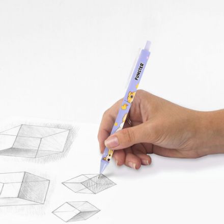 Карандаш механический 0,7 мм с принтом FUNSTER (ФАНСТЕР) "CORGI", корпус soft-touch ассорти, 182060