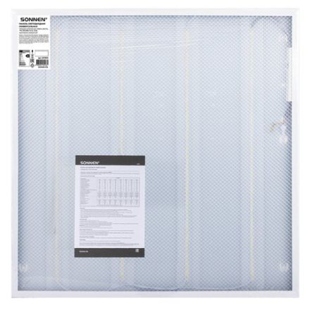 Светильник светодиодный АРМСТРОНГ SONNEN, нейтральный свет 4000 K, 595х595х19, 36 Вт, прозрачный, 237855