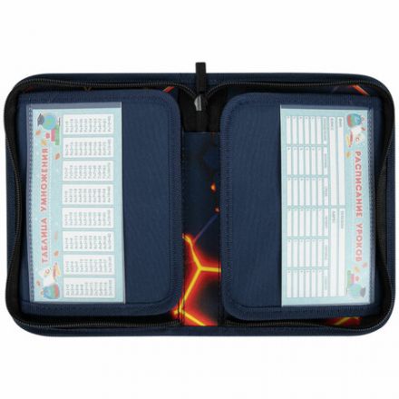 Пенал BRAUBERG, 1 отделение, 2 откидные планки, полиэстер, 21х14 см, "Keep out", 270719