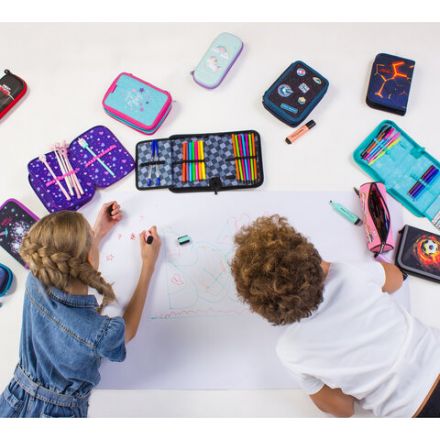 Пенал BRAUBERG, 1 отделение, 2 откидные планки, полиэстер, 21х14 см, "Keep out", 270719