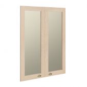 Двери стеклянные рамочные RGFD 42-2 Бук Тиара/Бронза  880х26х1132 RAUT