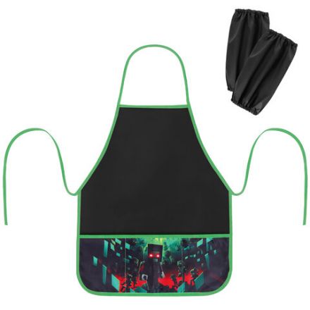 Фартук с нарукавниками для уроков труда BRAUBERG, 3 кармана, 46x54 см, "Night warrior", 273640