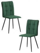 Стул обеденный Bari (2 шт. в упаковке) LT, велюр, Deep Forest (изумруд), 41х55х89 см