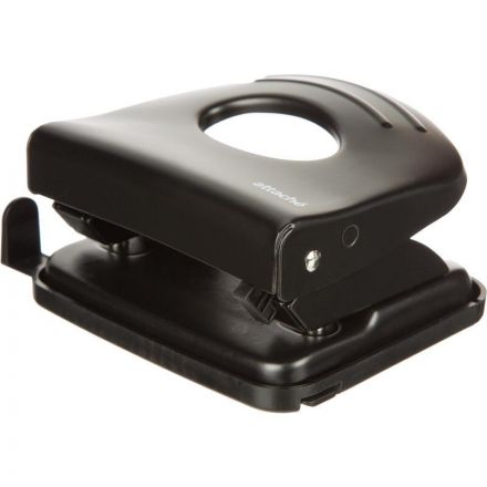 Дырокол металлический Attache Economy до 30 листов, с линейкой, цвет черный