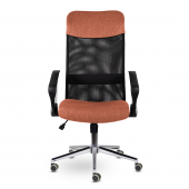 Кресло МС-040 Директ Лайт В хром Ср Moderno 05/Е11-к/Moderno 05 (черный/терракот)