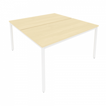 Slim Рабочая станция на металлокаркасе С.СП-5.3 Клён/Белый металл 1380*1475*750