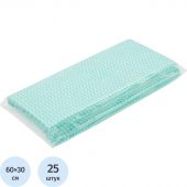 Салфетки хозяйственные SYR нетканое полотно 30х60см 25шт/уп зеленые 993499