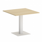 Home Office Стол квадратный VR.SP-5-90.2 Акация/Белый металл 900*900*750 Home Office Стол квадратный VR.SP-5-90.2 Акация/Белый металл 900*900*750