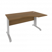 Riva Metal-L Стол криволинейный правый ПЛ.СА-2 (R) Орех/Тёмно-серый металл 1400*900*750 Riva Metal-L Стол криволинейный правый ПЛ.СА-2 (R) Орех/Тёмно-серый металл 1400*900*750