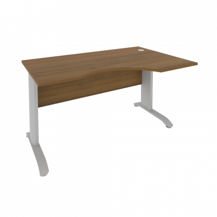 Riva Metal-L Стол криволинейный правый ПЛ.СА-2 (R) Орех/Тёмно-серый металл 1400*900*750 Riva Metal-L Стол криволинейный правый ПЛ.СА-2 (R) Орех/Тёмно-серый металл 1400*900*750