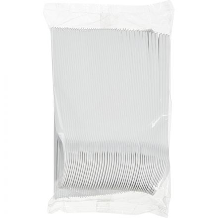 Ложка одноразовая чайная 125мм, белая, ПС 6000 шт/кор