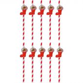 Трубочки для коктейля 'Носочек', набор 10 шт. НГ, 4299500