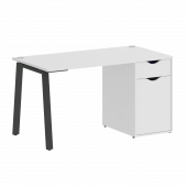 Home Office Стол письменный VR.SP-3-138.1.A Белый/Антрацит металл 1380*720*750