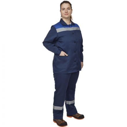 Костюм рабочий летний жен. л16-КПК с СОП син/вас (р.44-46) 170-176