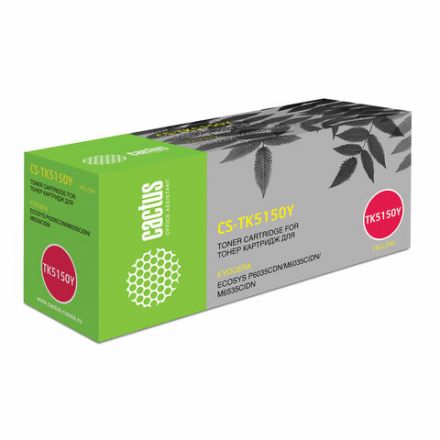 Тонер-картридж CACTUS (CS-TK5150Y) для Kyocera Ecosys M6035cidn/ P6035cdn, желтый, ресурс 10000 страниц Тонер-картридж CACTUS (CS-TK5150Y) для Kyocera Ecosys M6035cidn/ P6035cdn, желтый, ресурс 10000 страниц