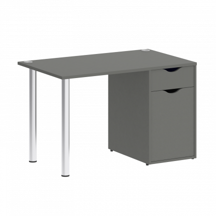 Home Office Стол письменный VR.SP-3-118.1 Металлик/Хром опоры 1180*720*750