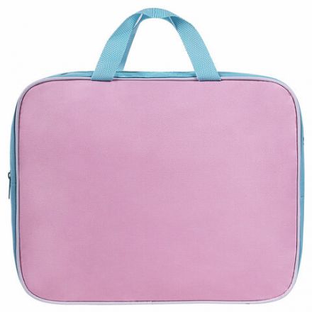 Папка на молнии с ручками STAFF EVERYDAY А4, 1 отделение, полиэстер, 80 мм, нежно-розовая, 271488