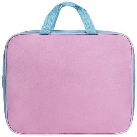 Папка на молнии с ручками STAFF EVERYDAY А4, 1 отделение, полиэстер, 80 мм, нежно-розовая, 271488