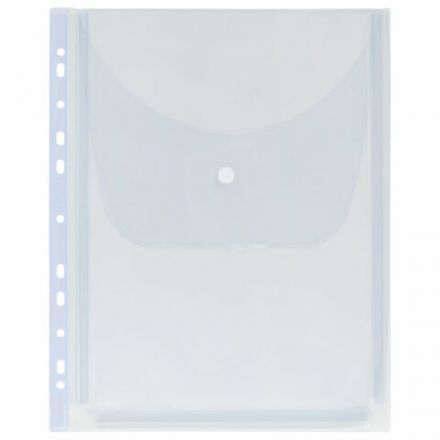 Папка-файл с перфорацией 1 штука с кнопкой БОЛЬШОЙ ВМЕСТИМОСТИ до 250 л., ПВХ 180 мкм, BRAUBERG, 271831