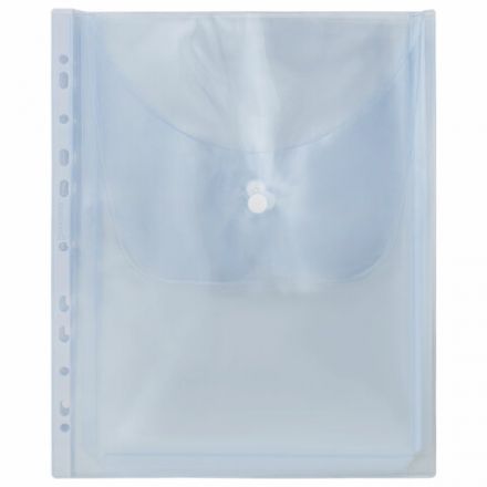 Папка-файл с перфорацией 1 штука с кнопкой БОЛЬШОЙ ВМЕСТИМОСТИ до 250 л., ПВХ 180 мкм, BRAUBERG, 271831