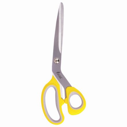 Ножницы портновские ОСТРОВ СОКРОВИЩ ПРЕМИУМ, 230 мм, желтые с резиновыми серыми вставками, 237455 Ножницы портновские ОСТРОВ СОКРОВИЩ ПРЕМИУМ, 230 мм, желтые с резиновыми серыми вставками, 237455