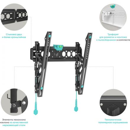 Кронштейн для телевизора Onkron 32-70 наклонный, черный TM5 Кронштейн для телевизора Onkron 32-70 наклонный, черный TM5
