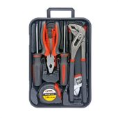 Набор инструментов столярно-слесарный, 9 предметов, пластиковый бокс, ГРАНДМАСТЕР, 671325