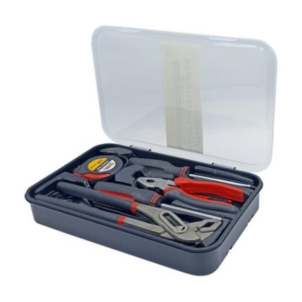 Набор инструментов столярно-слесарный, 9 предметов, пластиковый бокс, ГРАНДМАСТЕР, 671325