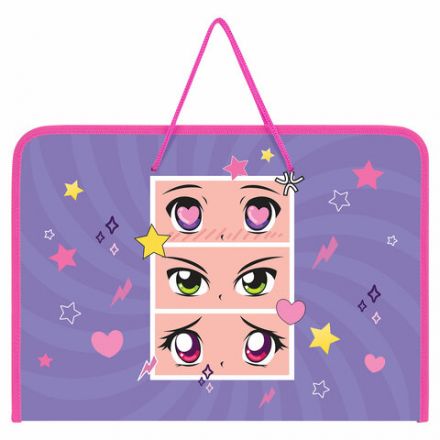 Папка для труда на молнии с ручками ПИФАГОР А4, 1 отделение, пластик, органайзер, "Anime eyes", 272228 Папка для труда на молнии с ручками ПИФАГОР А4, 1 отделение, пластик, органайзер, "Anime eyes", 272228