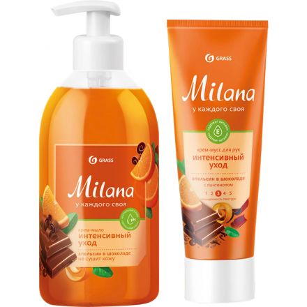 Подарочный набор Milana апельсин в шоколаде мыло 300мл + крем 80мл Подарочный набор Milana апельсин в шоколаде мыло 300мл + крем 80мл