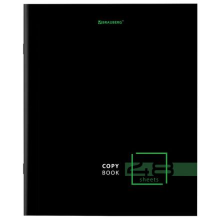 Тетрадь А5 48 л. BRAUBERG скоба, линия, обложка картон, "Dark" (микс в спайке), 404383