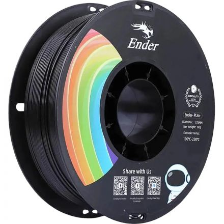 Катушка EN-PLA+ пластика Creality 1.75 мм 1кг., черный (3301010306)