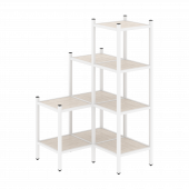 Loft Угловой внутренний стеллаж наборный VR.L-36 Денвер светлый/Белый металл 862*862*1458 Loft Угловой внутренний стеллаж наборный VR.L-36 Денвер светлый/Белый металл 862*862*1458